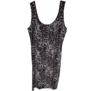 Derek Heart XXL Snake Print Bodycon Dress Sleeveless Stretch Knee Length Bodycon